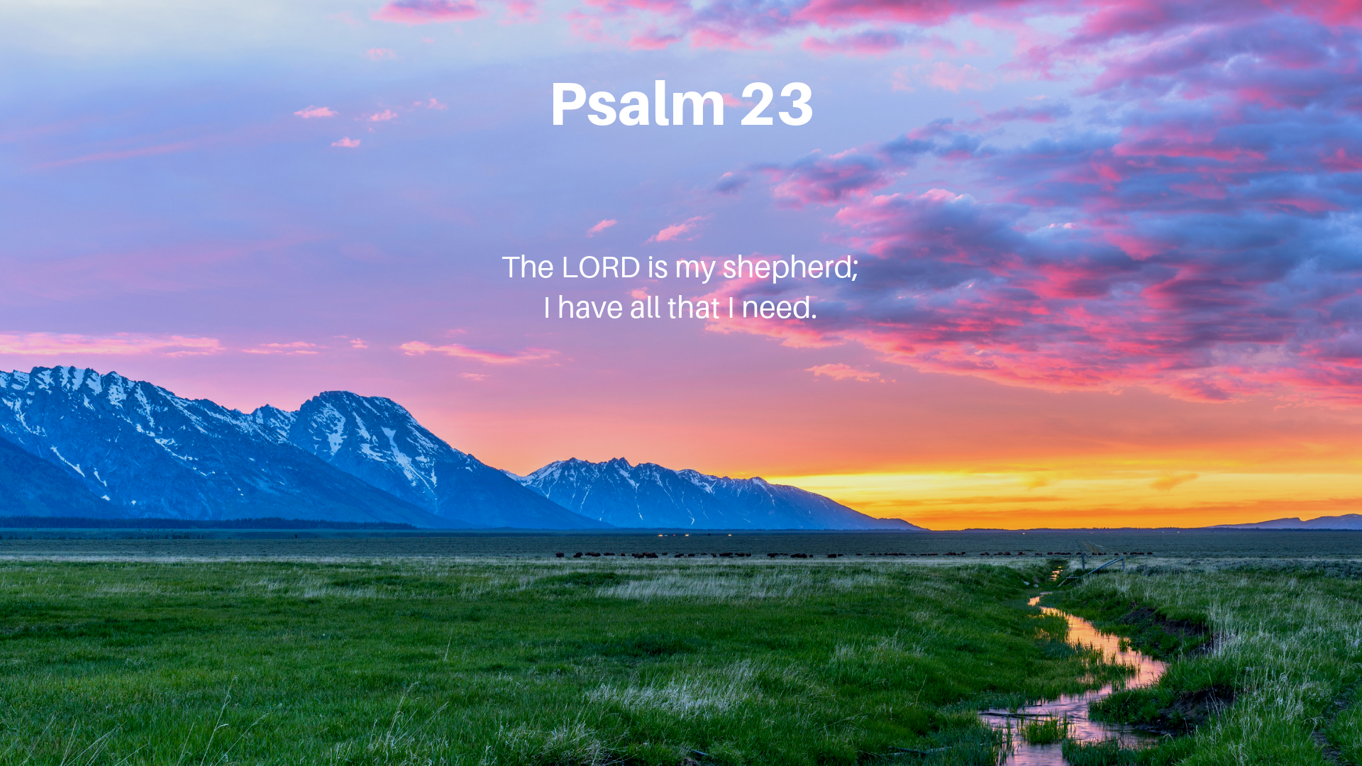 The Lord Is My Shepherd
